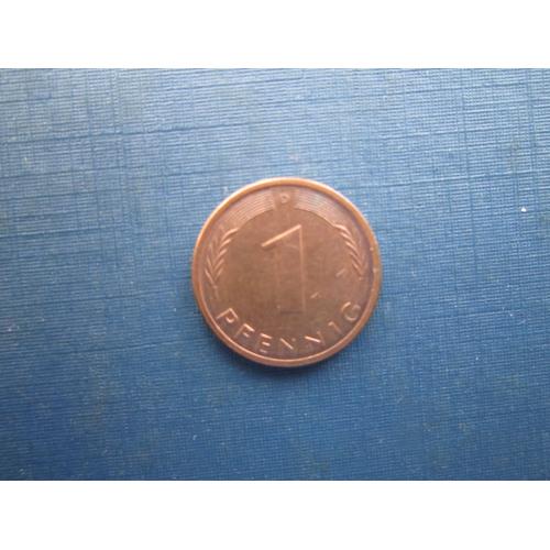 Монета 1 пфеніг Німеччина ФРН 1972 D