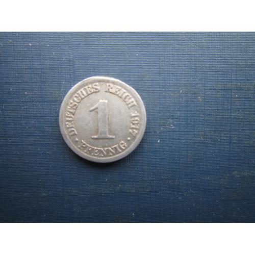 Монета 1 пфеніг Німеччина Імперія 1917 D першу у Світі алюмінієва монета