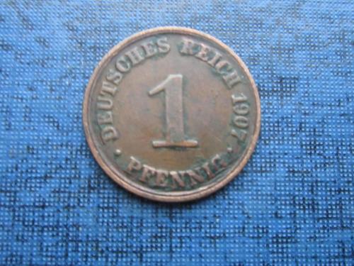 монета 1 пфенниг Германия 1907 А