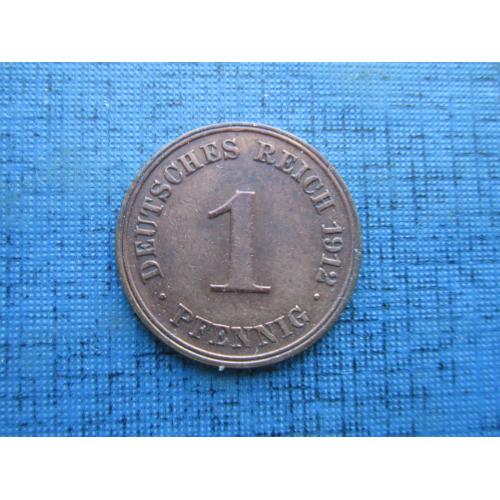 Монета 1 пфенниг Германия 1912 J
