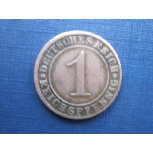 Монета 1 пфенниг Германия 1925 G  Рейх