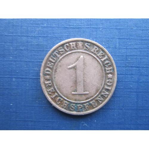 Монета 1 пфенниг Германия 1927 D Рейх