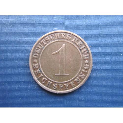 Монета 1 пфенниг Германия 1928 D