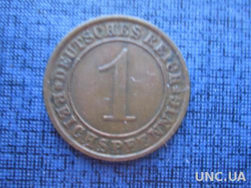 монета 1 пфенниг Германия 1932 А
