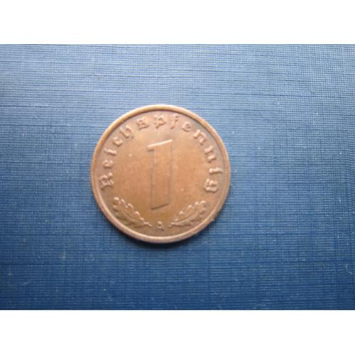 Монета 1 пфенниг Германия 1938 А Рейх свастика бронза