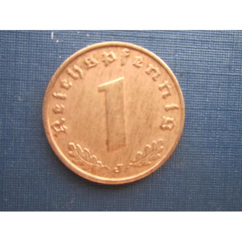 Монета 1 пфенниг Германия 1938 J Рейх свастика