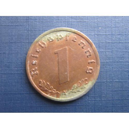 Монета 1 пфенниг Германия 1939 А Рейх свастика