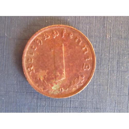 Монета 1 пфенниг Германия 1939 G Рейх свастика