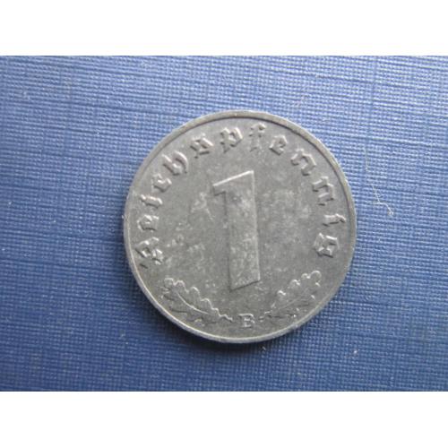 Монета 1 пфенниг Германия 1944 В цинк Рейх свастика