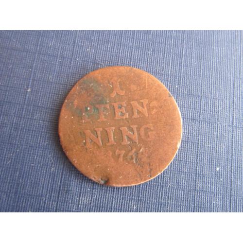 Монета 1 пфенниг Германия Бавария 1764