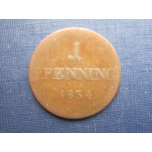 Монета 1 пфенниг Германия Бавария 1834