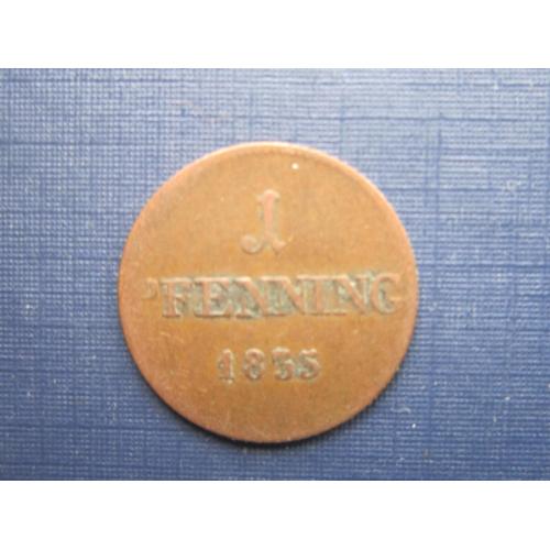 Монета 1 пфенниг Германия Бавария 1835