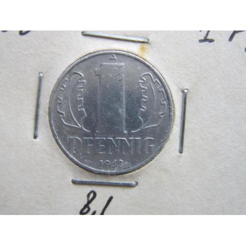 Монета 1 пфенниг германия ГДР 1968