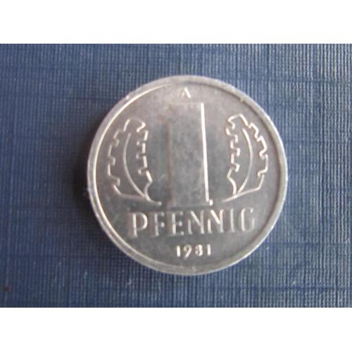 Монета 1 пфенниг Германия ГДР 1981