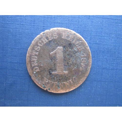 Монета 1 пфеннигов Германия империя 1874 С