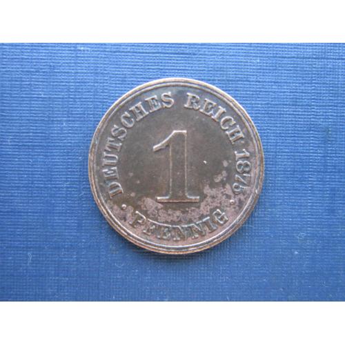 Монета 1 пфеннигов Германия империя 1875 С состояние