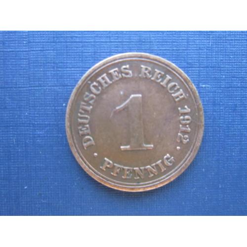 Монета 1 пфеннигов Германия империя 1912 F