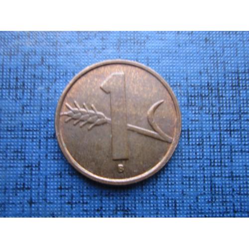 Монета 1 раппен Швейцария 1953