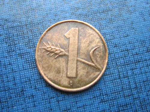 Монета 1 раппен Швейцария 1968