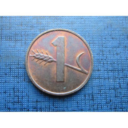 Монета 1 раппен Швейцария 1971