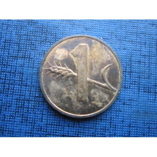 Монета 1 раппен Швейцария 1973