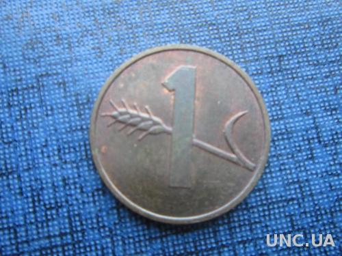 монета 1 раппен Швейцария 1982
