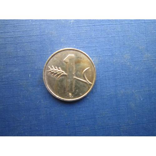 Монета 1 раппен Швейцарія 1999