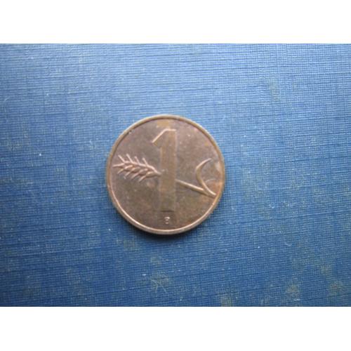 Монета 1 раппен Швейцарія 2005