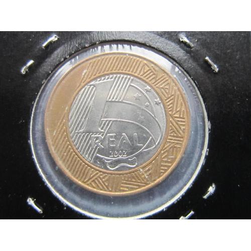 Монета 1 реал Бразилия 2002