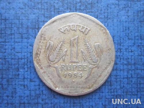 Монета 1 рупия Индия 1984 Бомбей
