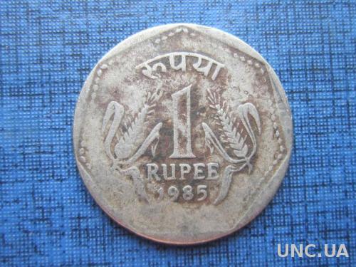 Монета 1 рупия Индия 1985 Калькута

