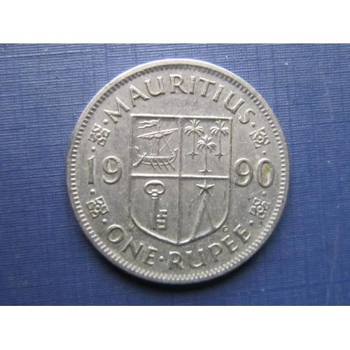 Монета 1 рупия Маврикий 1990
