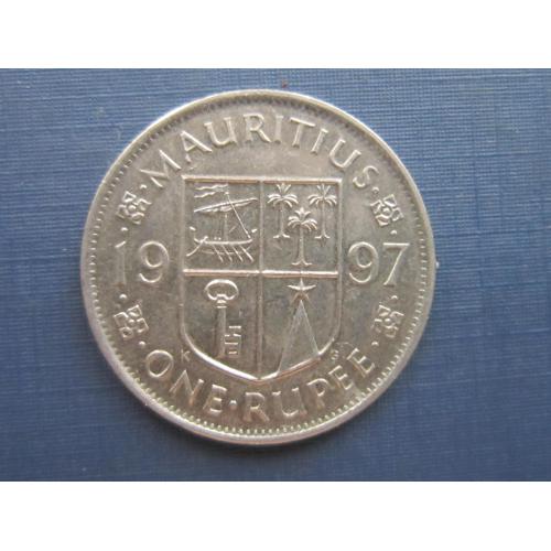 Монета 1 рупия Маврикий 1997