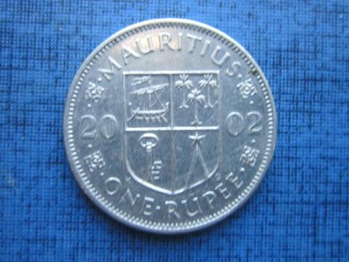 Монета 1 рупия Маврикий 2002