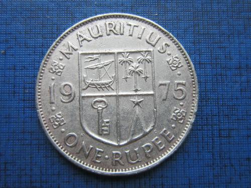 Монета 1 рупия Маврикий Британский 1975