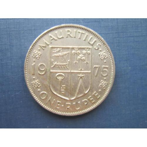 Монета 1 рупия Маврикий Британский 1975
