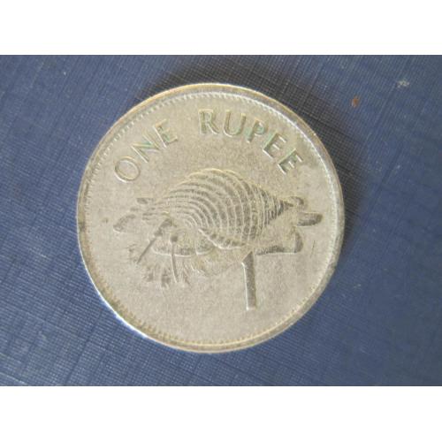 Монета 1 рупия Сейшельские острова Сейшелы 1992 фауна раковина