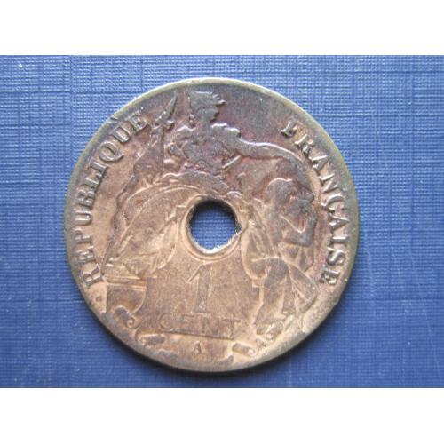 Монета 1 сантим Индо-Китай Французский 1920