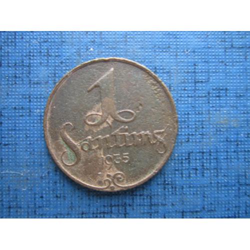 Монета 1 сантим Латвия 1935 состояние