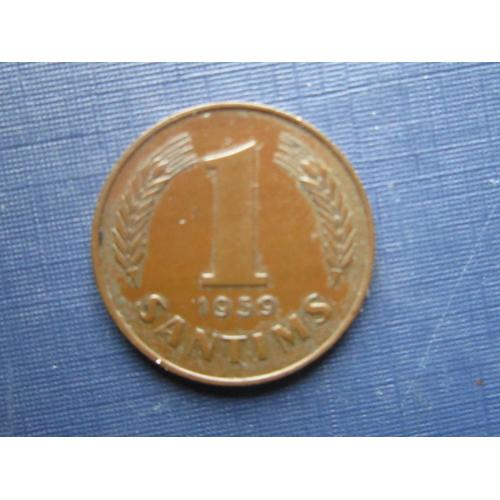 Монета 1 сантим Латвия 1939