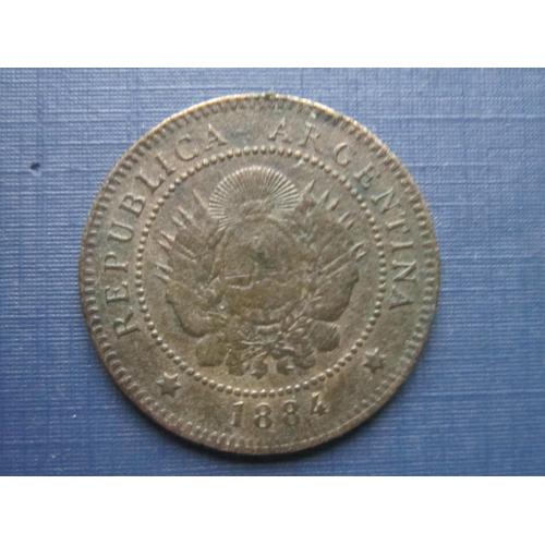 Монета 1 сентаво Аргентина 1884 нечастая