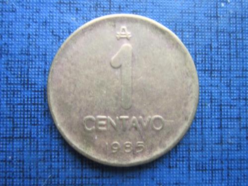 Монета 1 сентаво Аргентина 1985 фауна птица страус
