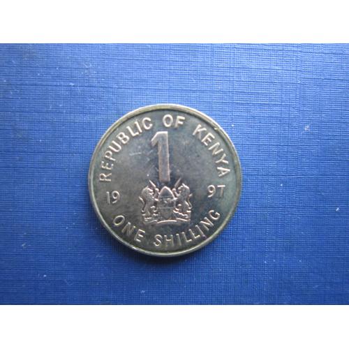 Монета 1 шилінг Кенія 1997 сталь з латунним покриттям