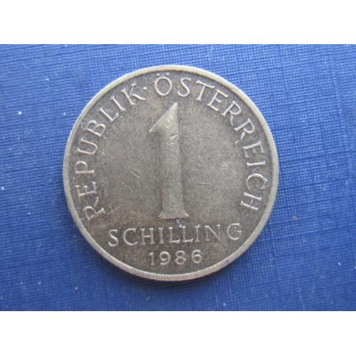 Монета 1 шиллинг Австрия 1986 флора эдельвейс