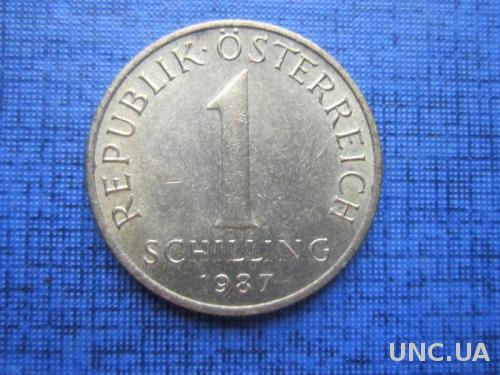 Монета 1 шиллинг Австрия 1987 флора эдельвейс

