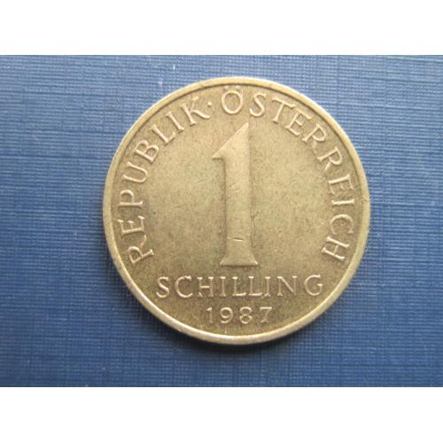 Монета 1 шиллинг Австрия 1987 флора эдельвейс