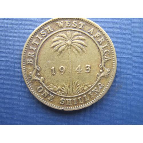 Монета 1 шиллинг Британская Западная Африка 1943