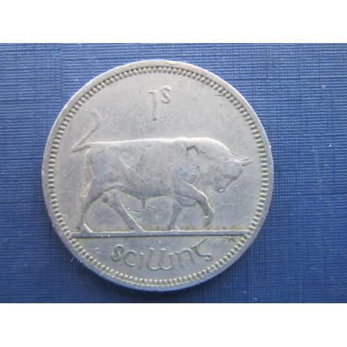 Монета 1 шиллинг Ирландия 1963 фауна бык