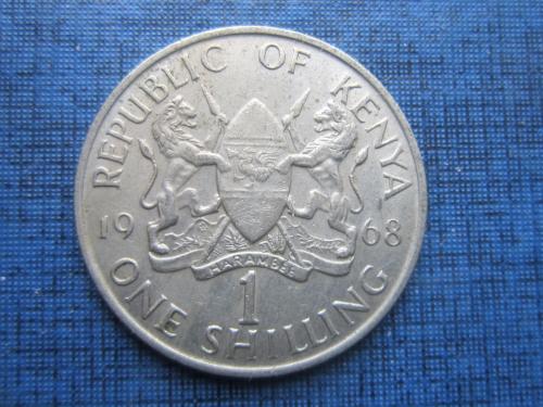 Монета 1 шиллинг Кения 1968