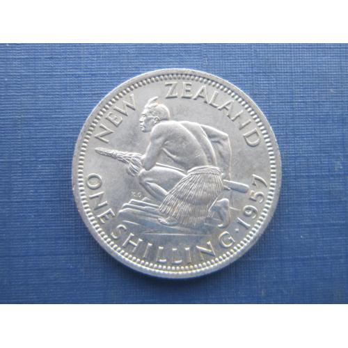 Монета 1 шиллинг Новая Зеландия 1957 абориген